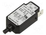 Circuit breaker; Urated: 240VAC; 48VDC; 2.5A; SPST; Poles: 1; MCB SCHURTER