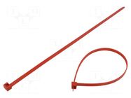 Cable tie; L: 365mm; W: 7.6mm; red; polyamide; 670N; Ømax: 100mm HELLERMANNTYTON