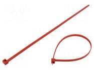 Cable tie; L: 365mm; W: 7.6mm; red; polyamide; 670N; Ømax: 100mm HELLERMANNTYTON
