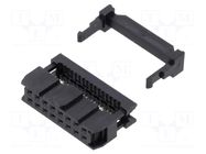 Connector: IDC; plug; female; PIN: 16; IDC; for ribbon cable; 2.54mm AMPHENOL COMMUNICATIONS SOLUTIONS