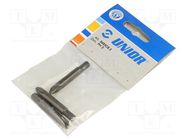 Screwdriver bit; Phillips; PH3; Overall len: 50mm; 3pcs. UNIOR