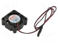 Fan: DC; axial; 12VDC; 25x25x10mm; 24.76dBA; ball; 10000rpm; black Akasa