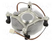 Heatsink: extruded; 12VDC; aluminium; 39.8m3/h; H: 26mm; W: 87.2mm Akasa