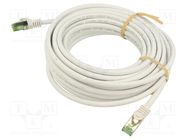 Patch cord; S/FTP; Cat 8.1; stranded; Cu; LSZH; white; 10m; 26AWG Goobay