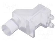 Fiber for LED; Ø3mm; Front: flat; angular,with PCB mounting BIVAR
