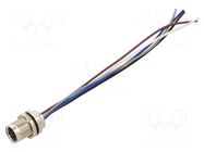 Connector: M8; female; PIN: 5; straight; for panel mounting; socket DEGSON ELECTRONICS