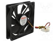 Fan: DC; axial; 12VDC; 120x120x25mm; 25.2dBA; ball bearing; 1700rpm Akasa