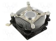 Heatsink: extruded; 12VDC; aluminium; 60m3/h; H: 54mm; W: 95mm; 31dB Akasa