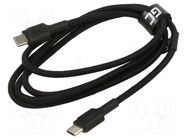 Cable; USB 2.0; USB C plug,both sides; 1.2m; black; 480Mbps; 60W GREEN CELL