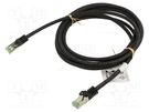 Patch cord; S/FTP; Cat 8.1; stranded; Cu; LSZH; black; 15m; 26AWG Goobay