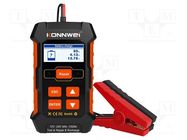 Tester: rechargeable batteries; 155x95x60mm; Display: LCD; 12/24V KONNWEI