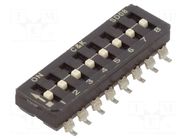 Switch: DIP-SWITCH; Poles number: 8; ON-OFF; 0.1A/50VDC; Pos: 2; SMT C&K