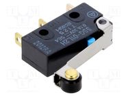Microswitch SNAP ACTION; 0.1A/125VAC; with lever (with roller) OMRON Electronic Components