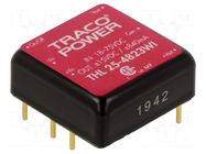 Converter: DC/DC; 25W; Uin: 18÷75VDC; Uout: 15VDC; Uout2: -15VDC TRACO POWER