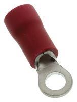 CRIMP TERMINAL, RING, 3MM, RED, PK100