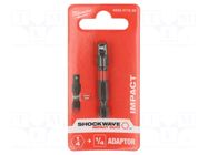 Adapter; Socket size-inch: 1/4"; 1/4" Milwaukee