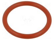 O-ring gasket; silicone; Thk: 6mm; Øint: 50mm; red; -60÷160°C ORING USZCZELNIENIA TECHNICZNE