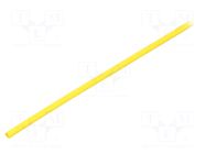 Heat shrink sleeve; glueless,flexible; 2: 1; 2.4mm; L: 1.2m; yellow TE Connectivity