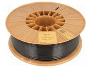 Filament: PET-G; 1.75mm; black; 220÷250°C; 1kg; Table temp: 60÷80°C ROSA 3D