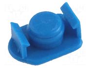 Syringe plug; 3ml; blue; polyetylene METCAL