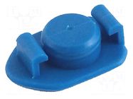 Syringe plug; 5ml; blue; polyetylene METCAL