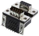 STACKED D SUB CONN, 9P RCPT-PLUG, TH