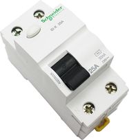 Предохранитель от  замыкания на DIN-рейку RCD 25A, dif.:30mA, 2P; 400V, 10kA