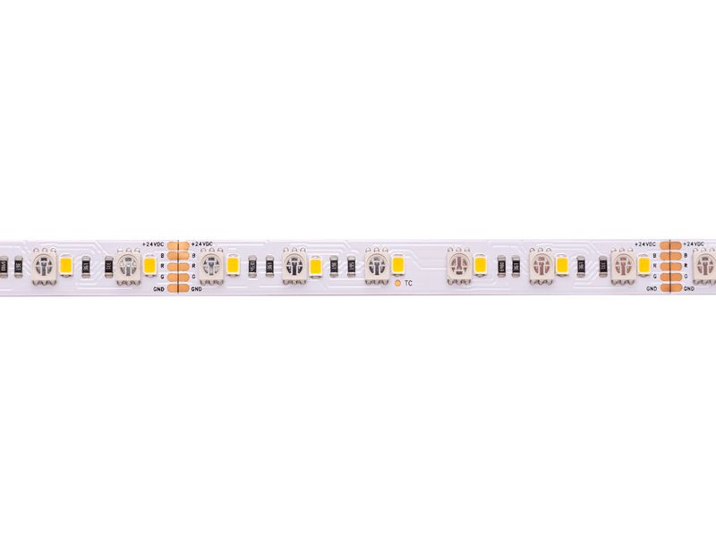AKTO LED juosta 24V 19.2W/m nehermetiška IP20, RGB+WW, padidinto  efektyvumo, PREMIUM AKTO