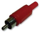 RCA CONN, PLUG, 1POS, 9MM, RED