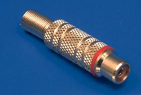 Гнездо RCA позолоченное красное AU/CX-RC-F-GR 5410329296988
