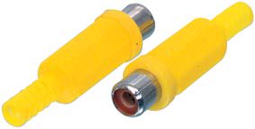 Гнездо для RCA-кабеля желтое AU/CX-RC-F-PY 5410329277468