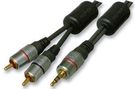 LEAD, 3.5MM JACK TO 2X PHONO, 3M