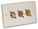 WALL PLATE, 3 X PHONO CONNECTOR