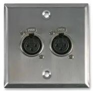WALL PLATE, 2X XLR SOCKETS
