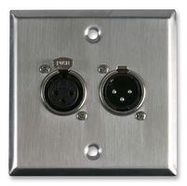 WALL PLATE, XLR PLUG - SOCKET