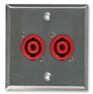 WALL PLATE, 2 X 4-POLE SPEAKER SOCKETS