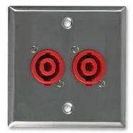 WALL PLATE, 2 X 4-POLE SPEAKER SOCKETS