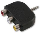 ADAPTER, 3.5MM 4P PLUG-RCA/PHONO RCPT