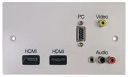 MULTIMEDIA WALLPLATE, 2X HDMI