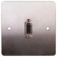 WALLPLATE, VGA, BRUSHED STEEL