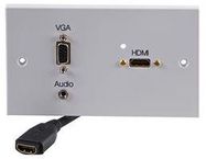 WALLPLATE 2G,HDMI,VGA,AUDIO, WHITE