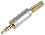 CONNECTOR, 3.5MM JACK PLUG, 4P, METAL+SR