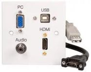 WALLPLATE 1G,HDMI,VGA,AUDIO,USB B