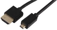 CABLE, HDMI PLUG, 2M, BLACK