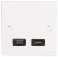WALLPLATE, 1G, DUAL 90DEG HDMI