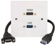 WALLPLATE, USB A, HDMI FLYLEAD