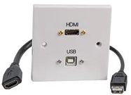 WALLPLATE, USB B, HDMI FLYLEAD