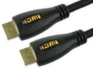 LEAD, 5M, YELLOW LED BRAIDED HDMI