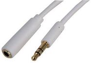 3.5MM STEREO EXTENSION LEAD 0.5M WHITE