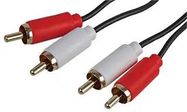 2X PHONO PLUG TO PLUG LEAD 3M BLACK